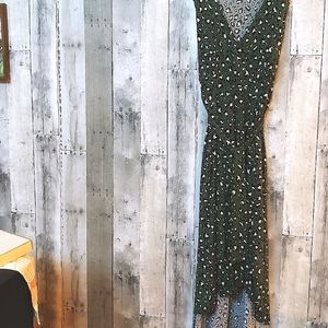 Leopard print high low dress